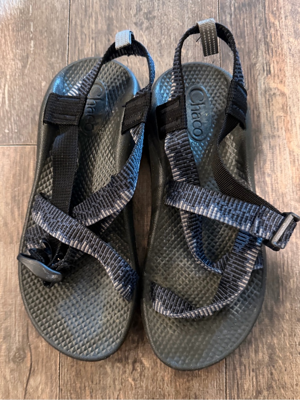 Chaco Kids Black and Gray Webbing Sport Sandals